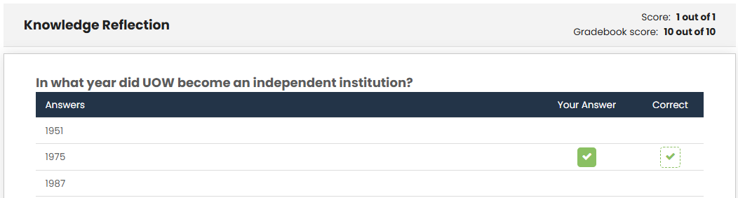 Moodle - H5P - Gradebook Report